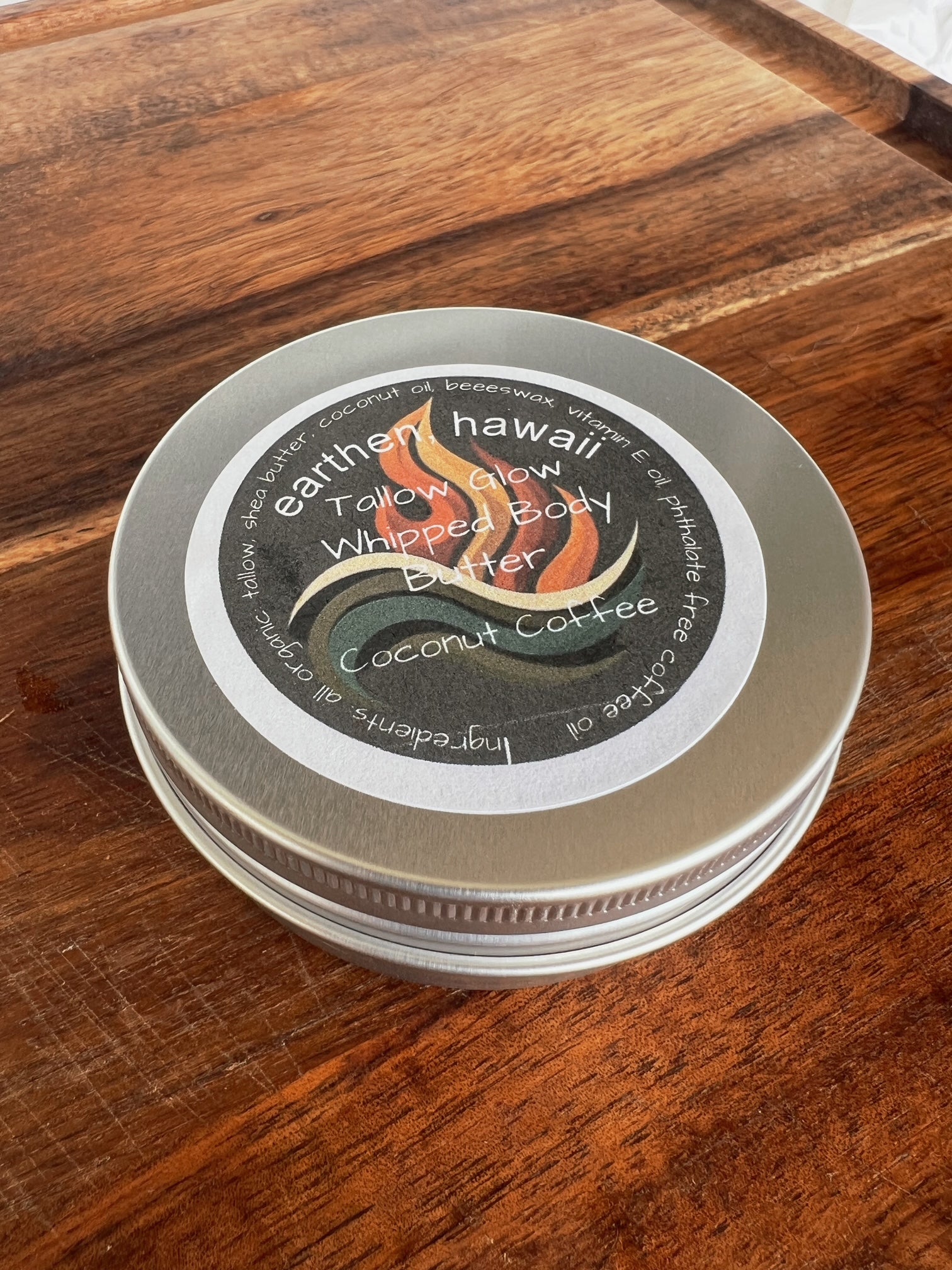 TALLOW GLOW Whipped Body Butter with Shimmer & Coconut Coffee scent