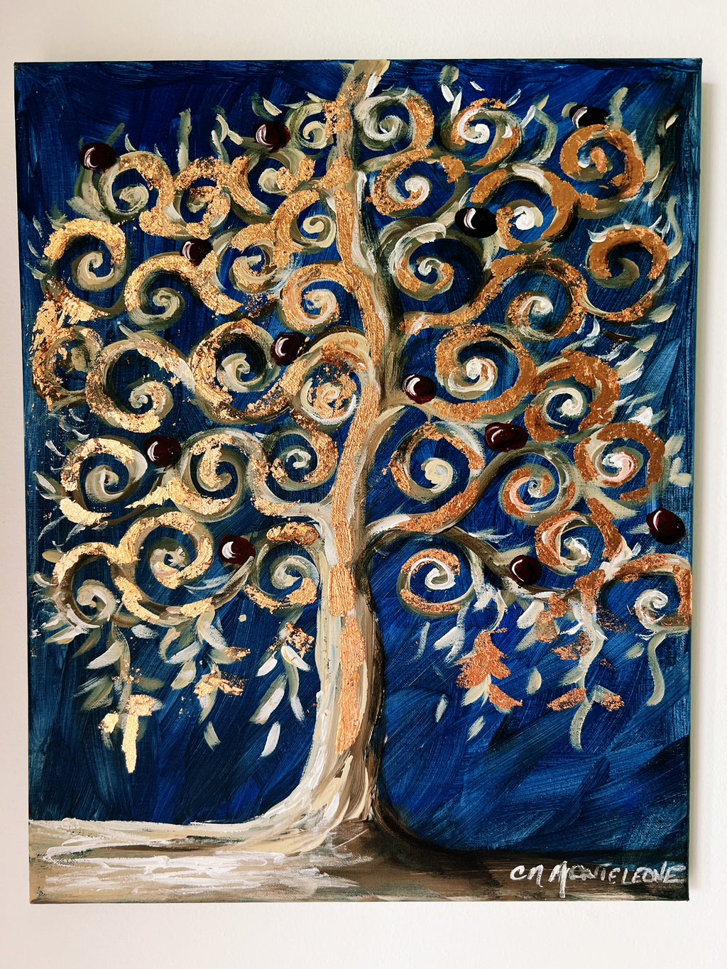 Tree of Life Painting Navy Tree 16 x 20