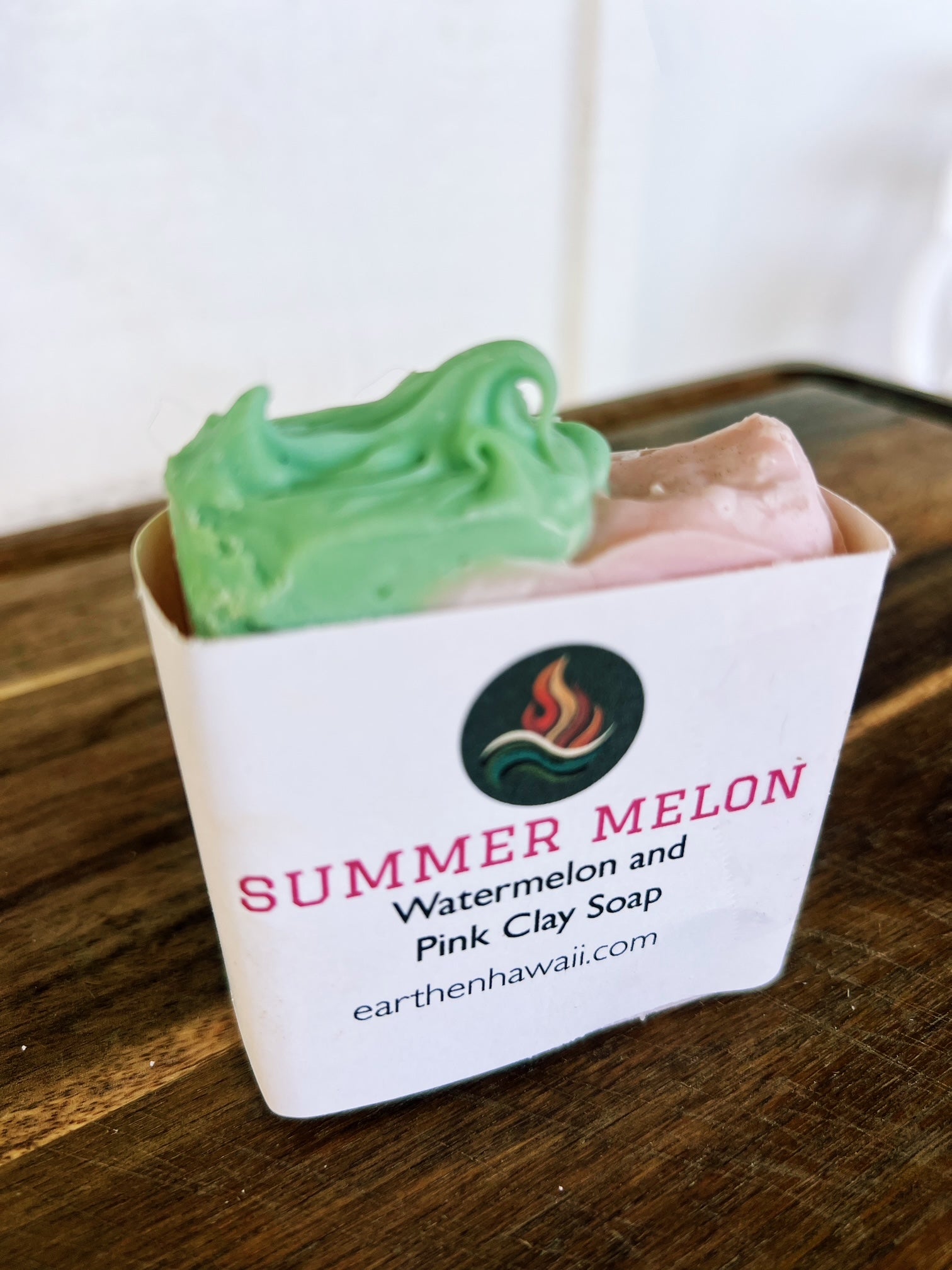 Summer Melon Handmade Soap with Pink French Clay